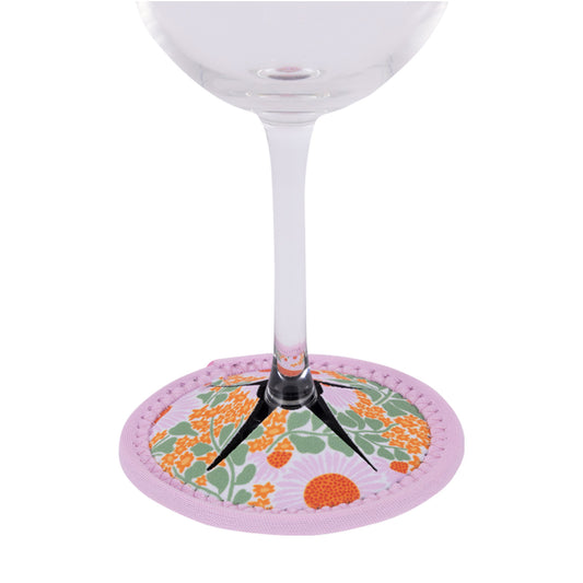 Wine Glass Coaster | Spring Floral