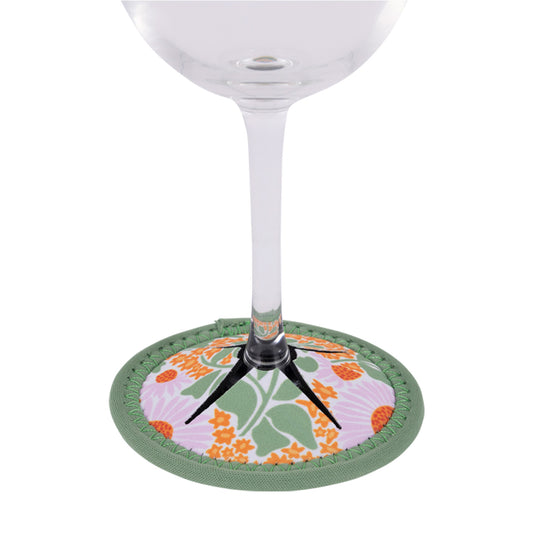 Wine Glass Coaster | Spring Big Floral