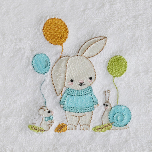 Baby Towel & Washer Set - Bunny Party