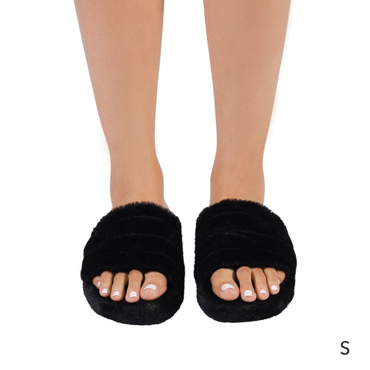 SnuggUps Women's Open Toe Black