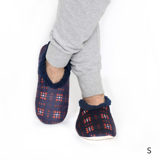 SnuggUps Men's Velvet Plaid Red