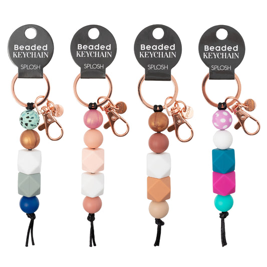 Spearmint Beaded Keychain