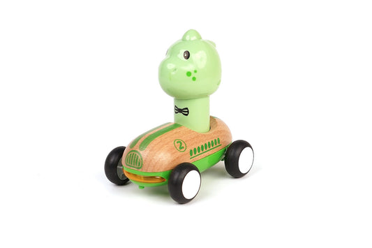 Wooden Press Go Racer Dinosaur with Sound & Light