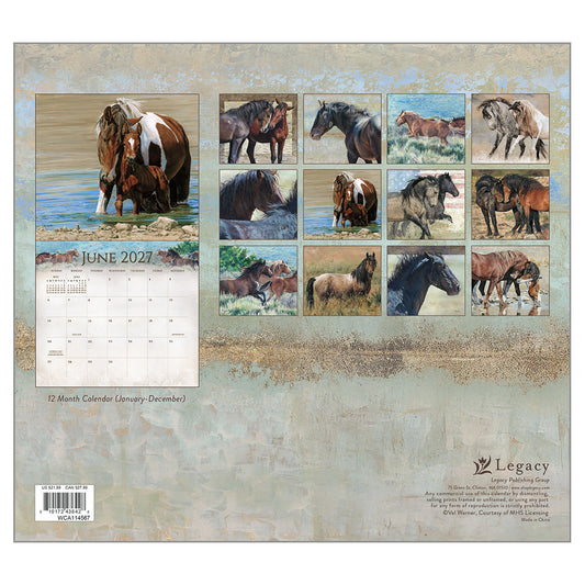 Horses 2027 Wall Calendar