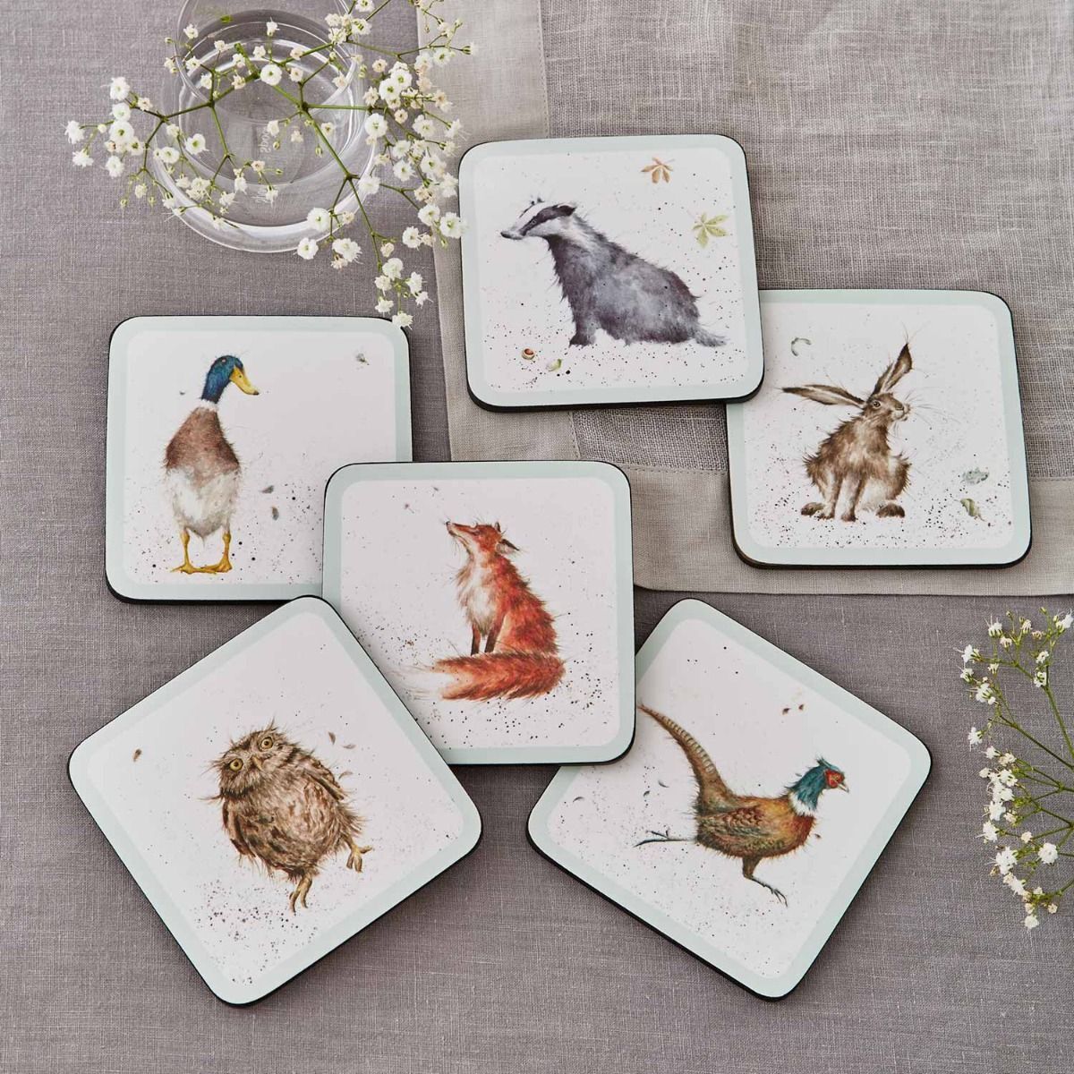 Woodland Animals Coasters 6pk
