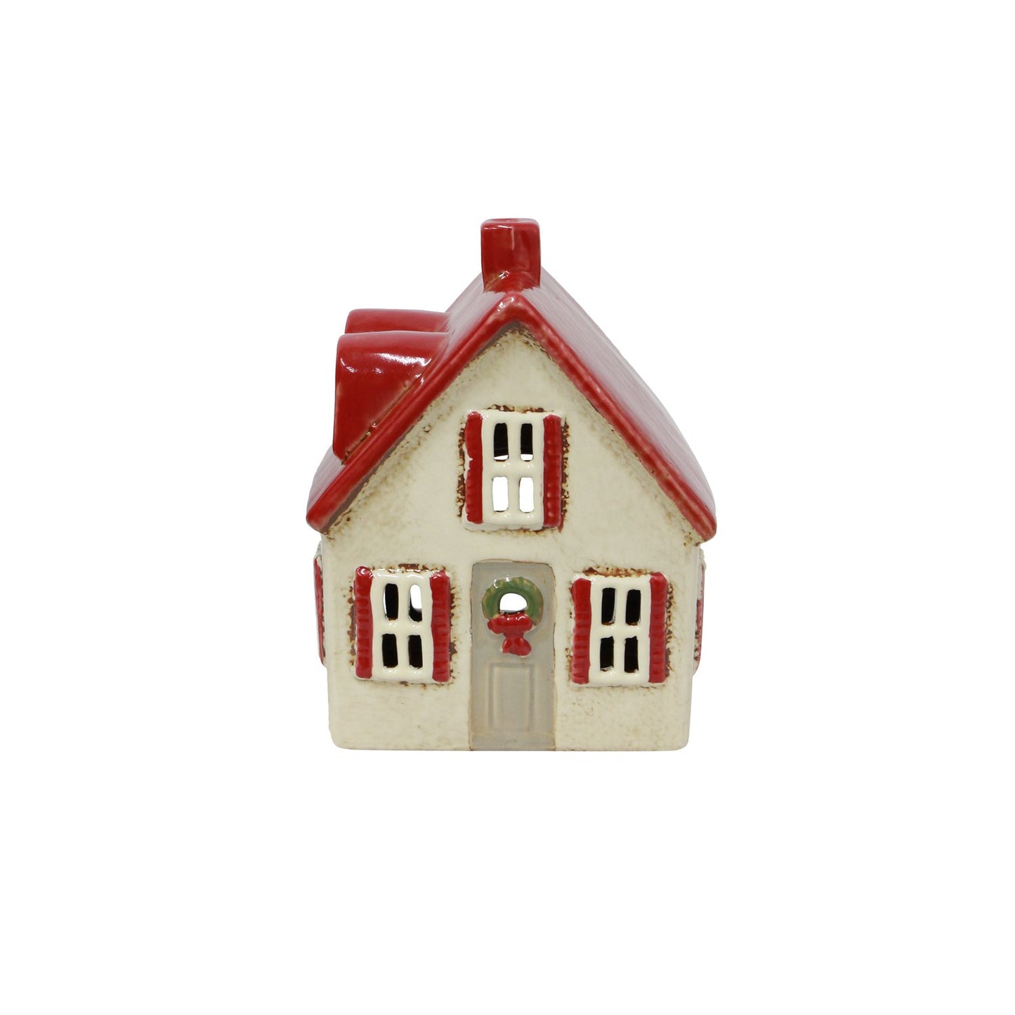 Alsace Tealight Cottage Cream with Shutters