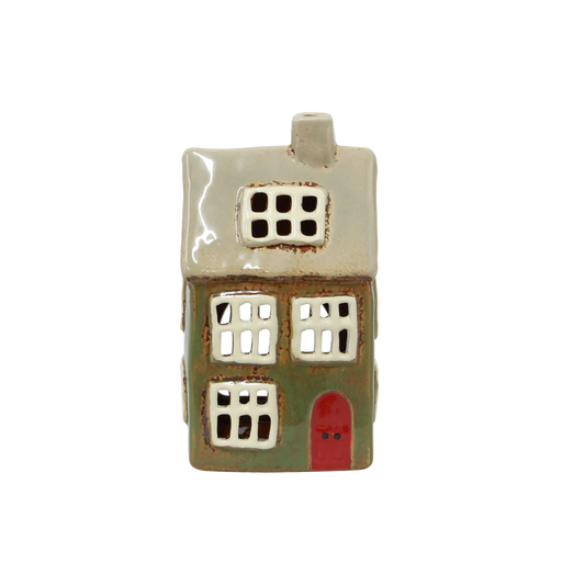 Alsace Tealight House Christmas Green