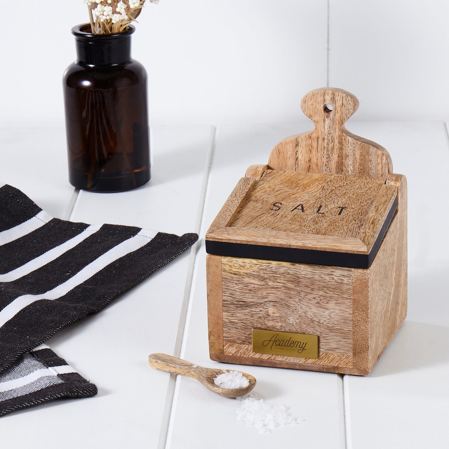 Academy James Salt Box with Spoon