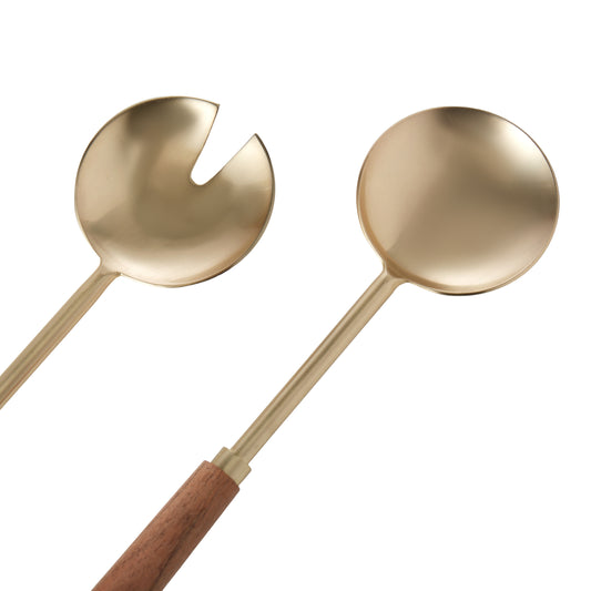 Acacia Wood & Stainless Steel 2pc Salad Servers