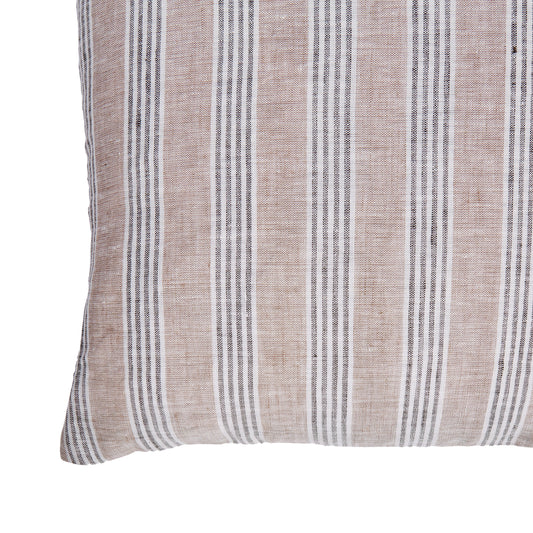 Stripe Linen Cushion | Grey & White