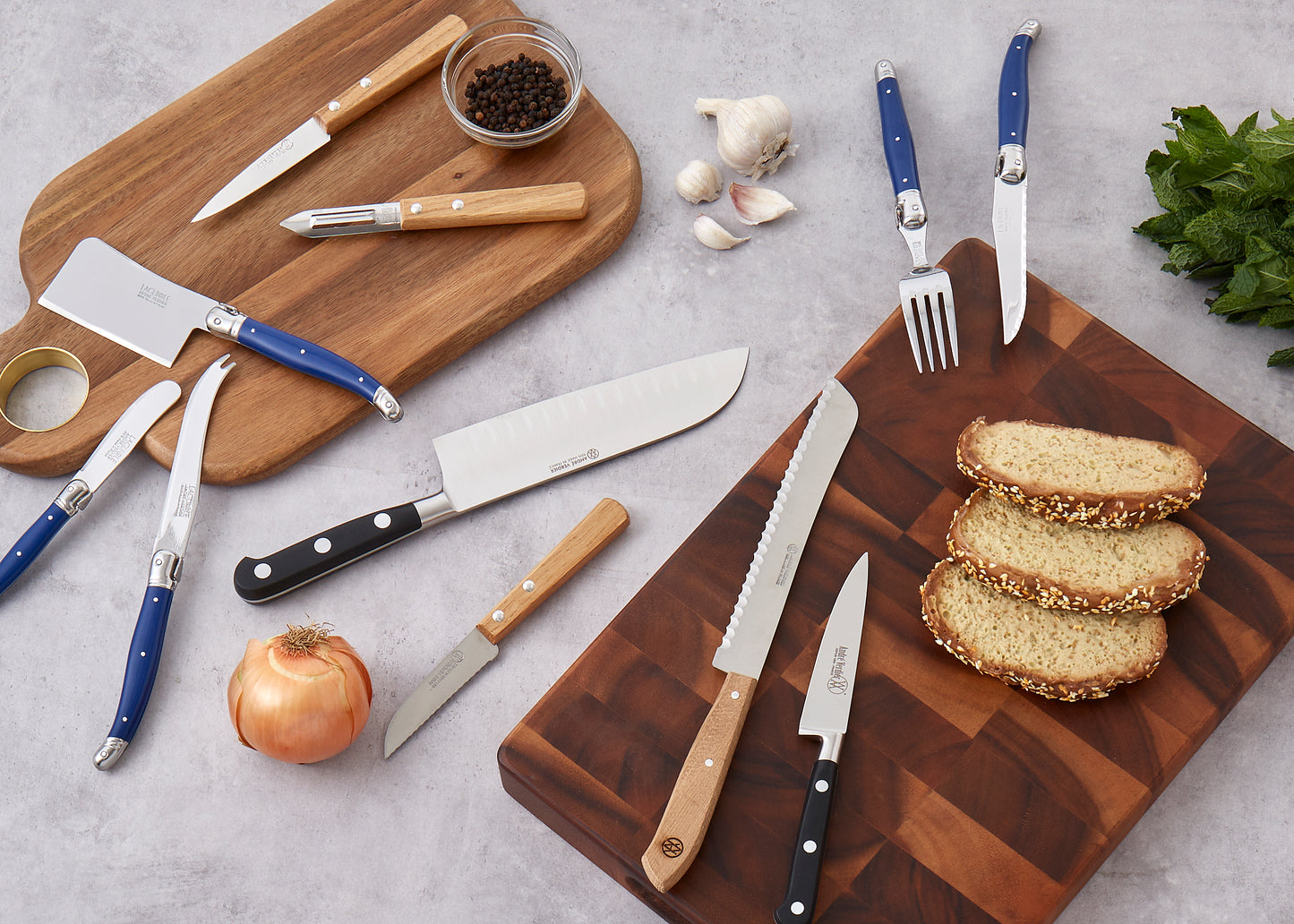 Cheese Set Navy Blue | 3 Pce Laguiole by Andre Verdier