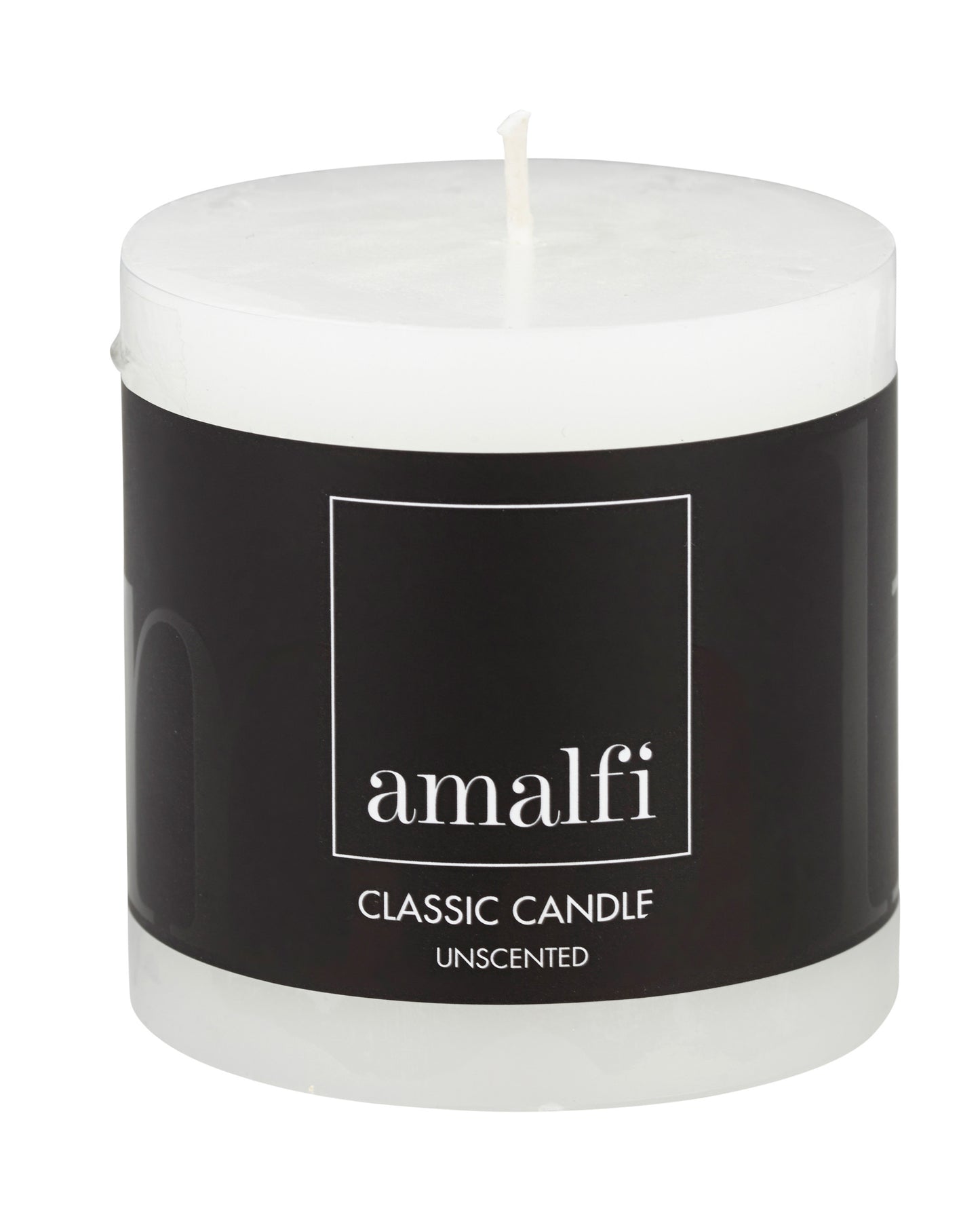 Amalfi Unscented Pillar Candle 7.5x7.5xm