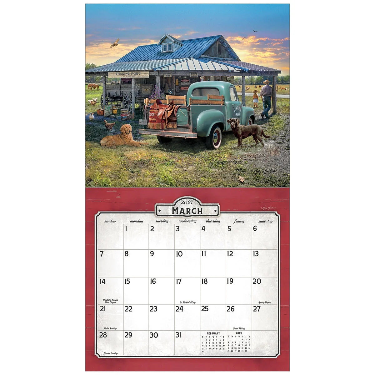 Nostalgic Main Street 2027 Wall Calendar