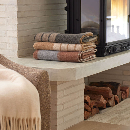 Velora Stitch Throw Brown/Grey