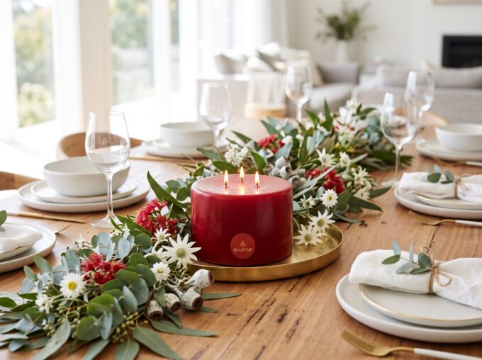 Christmas Winter Spice Pillar Candle
