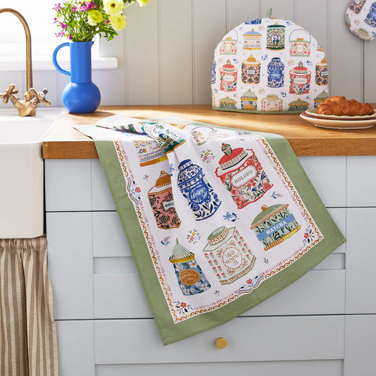 Tea Tins Tea Towel