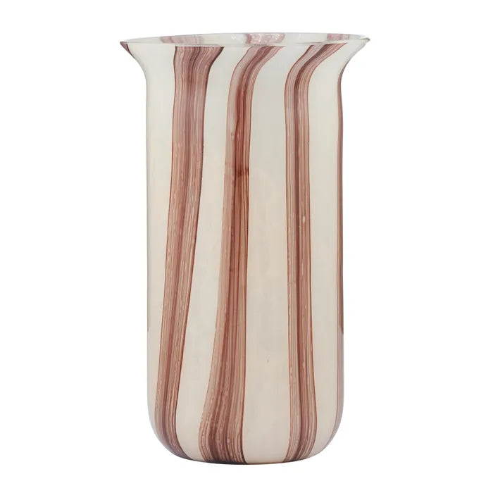 Claudia Glass Vase | Ivory/Russet