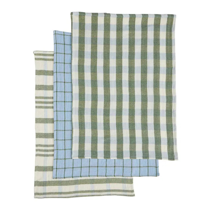 Kit Recycled Cotton Tea Towels | Olive