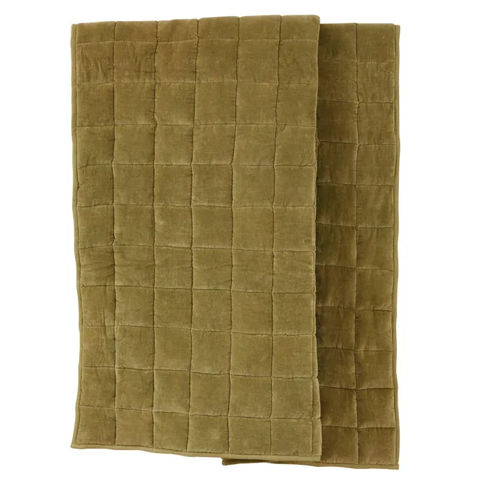 Vera Quilted Velvet Throw