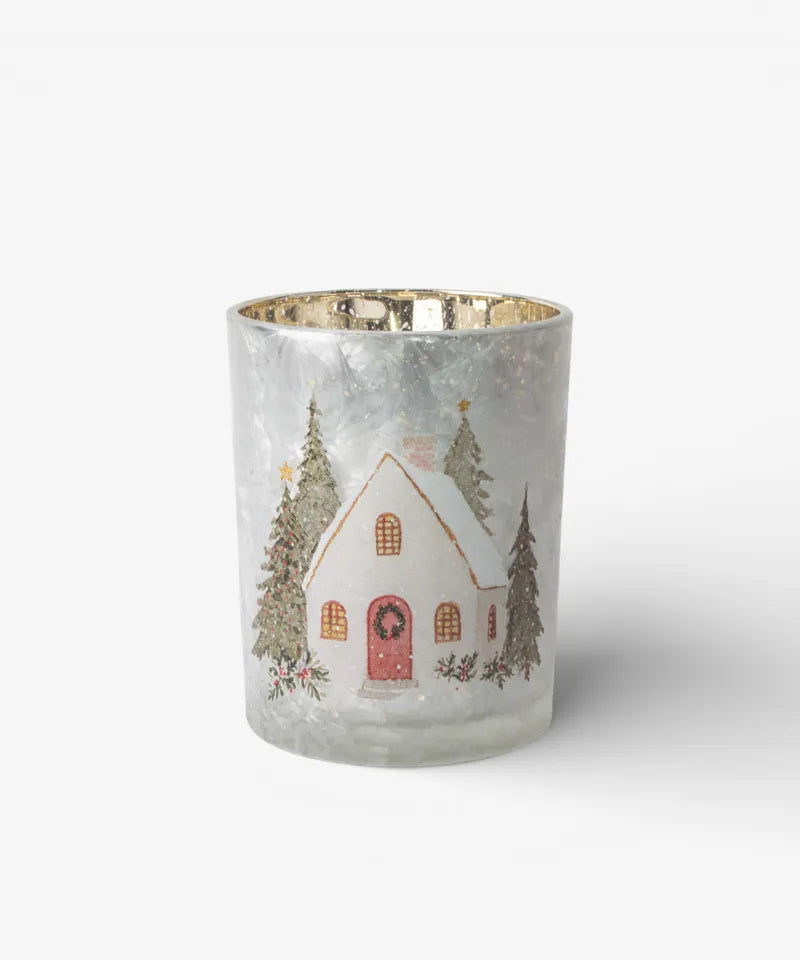 Aurelia Snowy Cottage Votive Holder Large