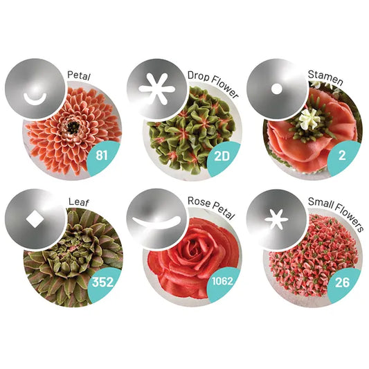 Mondo Flower Piping Set 10pce