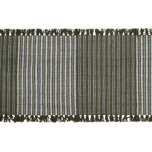 Cai Table Runner | Green & Natural