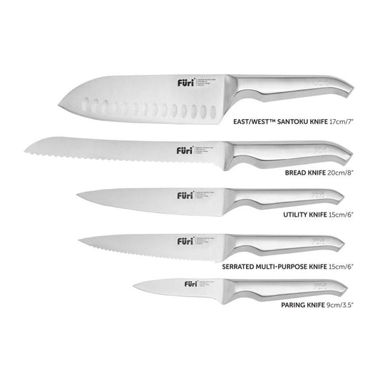 Furi Pro 7pce Knife Block Set Acacia