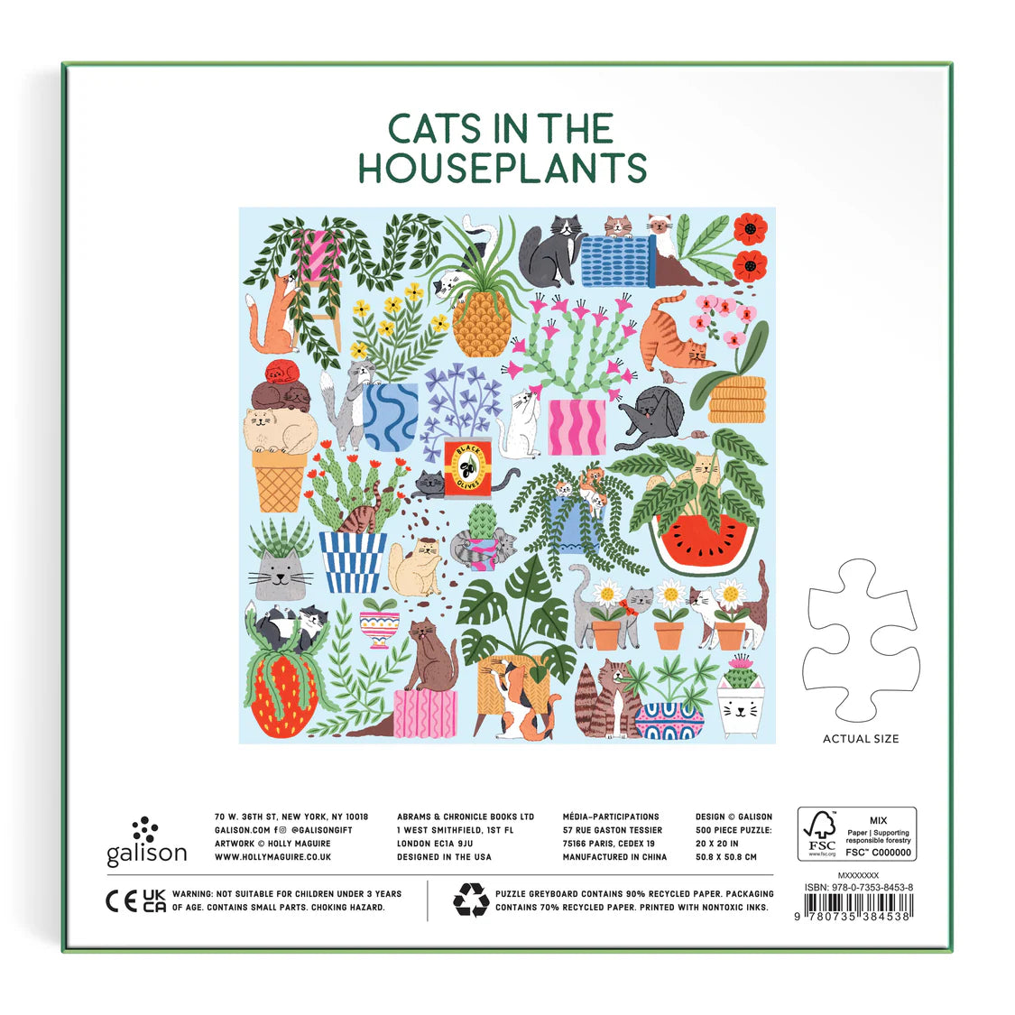 Galison Cats in the Houseplants 500pc