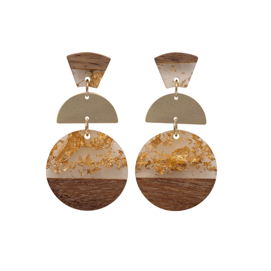 Kiki Earrings | Gold Foil Curves