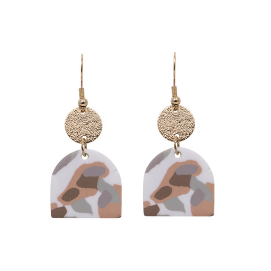 Kiki Earrings | Beige Terrazzo