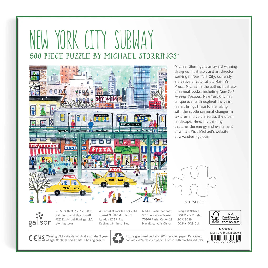 Galison New York City Subway 500pc