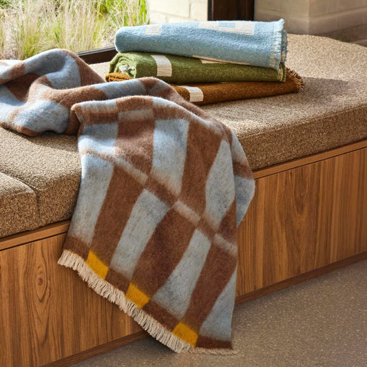 Freya Throw Blue & Brown
