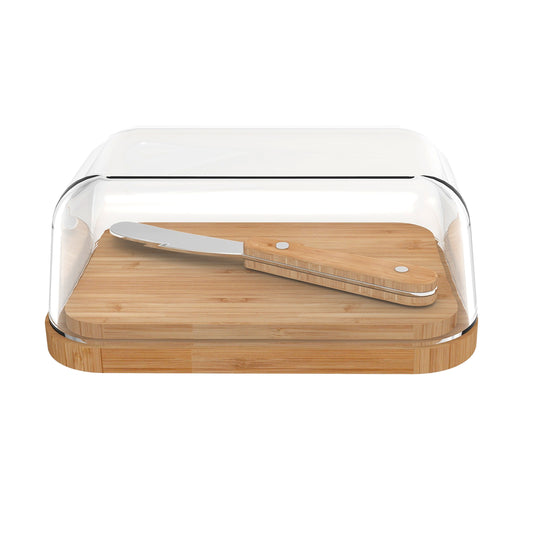 Glass Butterdish & Spreader
