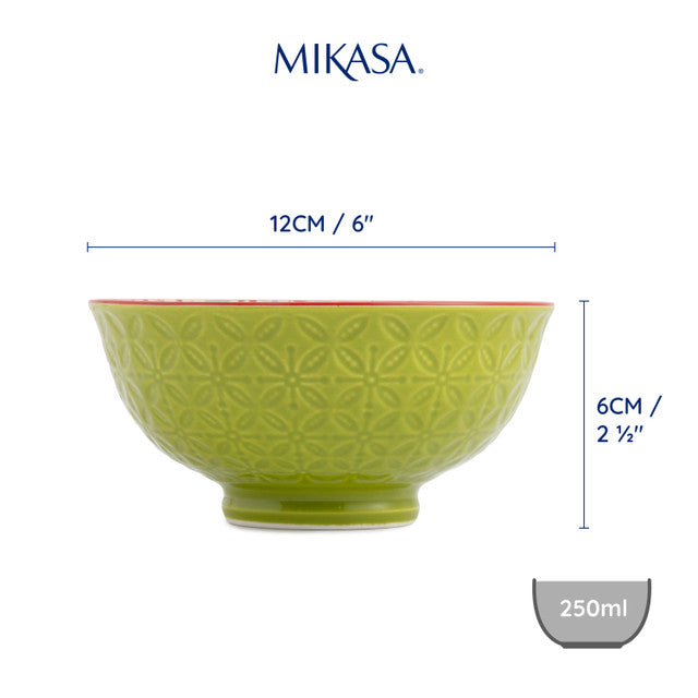 Mikasa Nibble Bowl | Green Blue Geometric