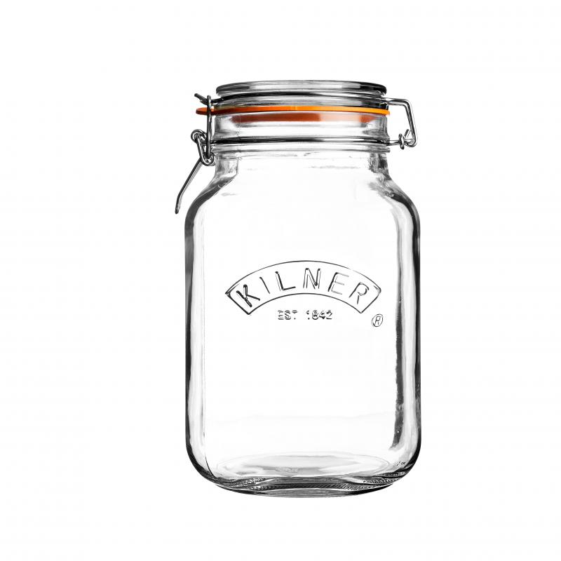 Kilner Square Clip Top Jar 1.5lt