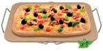 Pizza Stone Rectangular 30x38cm w/Rack