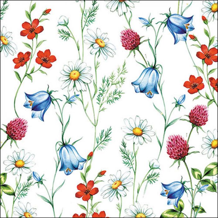 Luncheon Napkin Mixed Wild Flowers