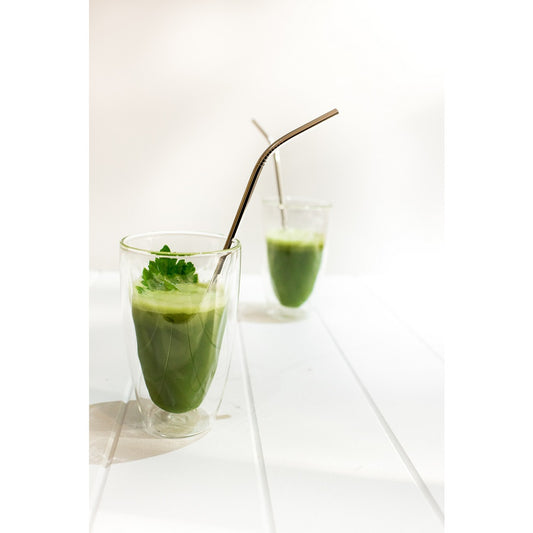 S/S Straws w/Cleaning Brush - s/4