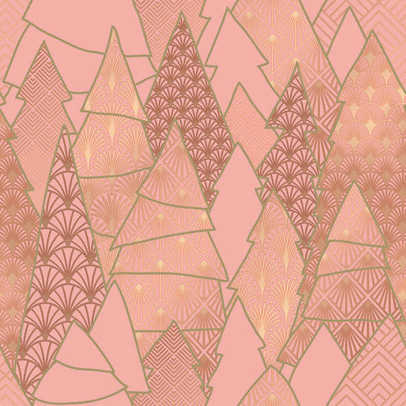 Luncheon Napkin Luxury Trees Rose