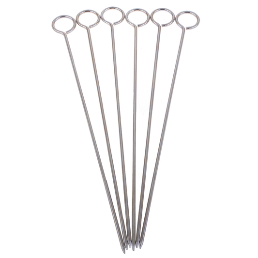 Chrome Skewers 25cm Set 6
