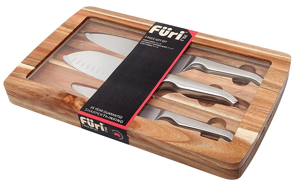 Furi Pro Acacia Knife Set 3 Piece