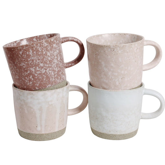 Strata Mug Pink Mixed 4pk