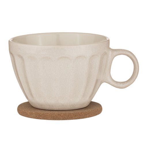 Elan Oatmeal Duo Mug + Coaster Set