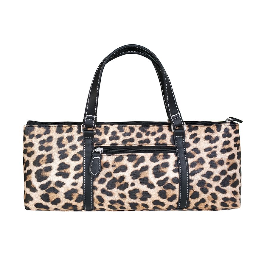 Insulated Wine Purse - Leopard Natural