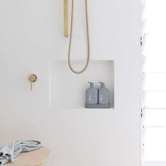 Shampoo & Conditioner Duo + Tray - White Tea & Argan Oil