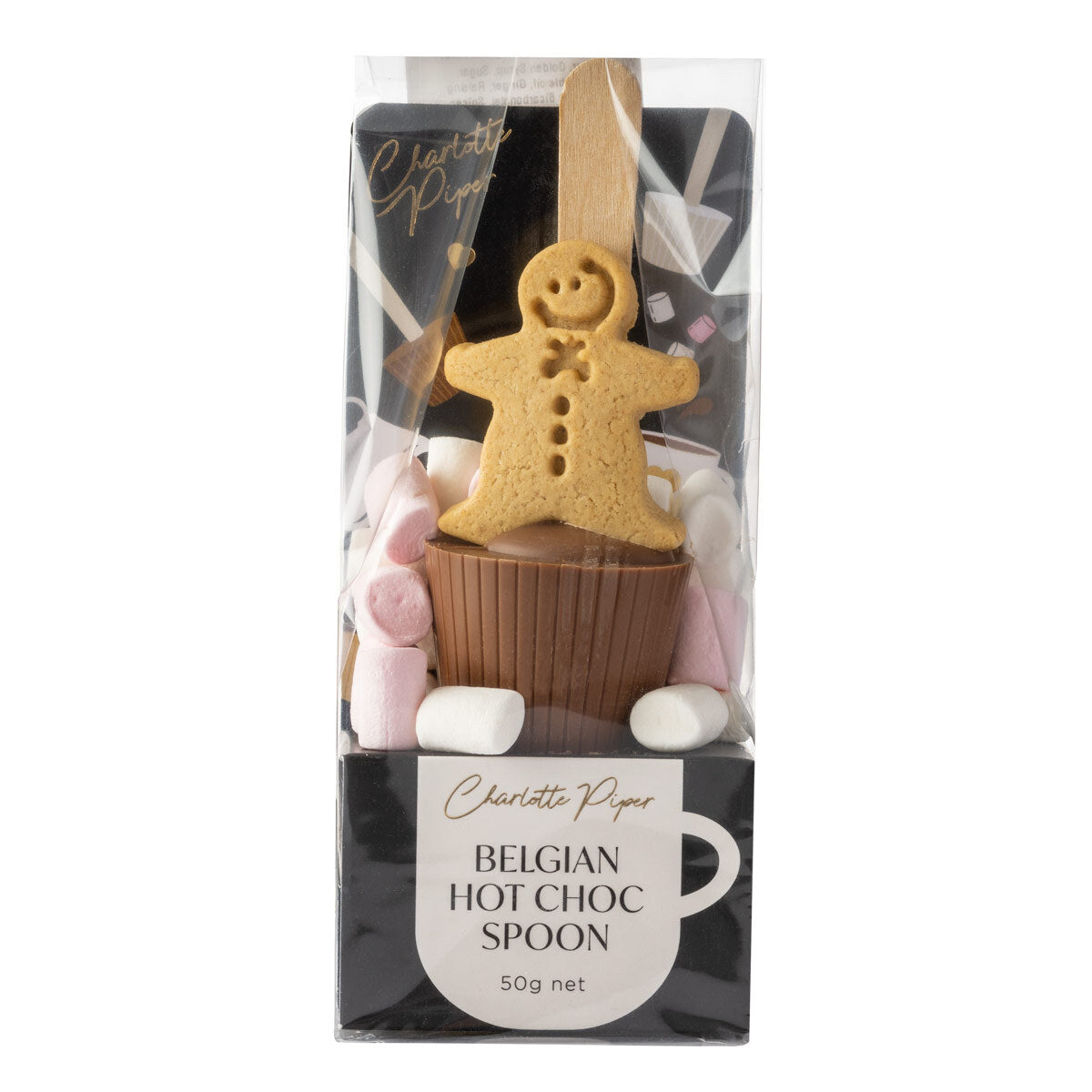Milk Christmas Hot Chocolate Spoon with Gingerbread - Charlotte Piper 50g