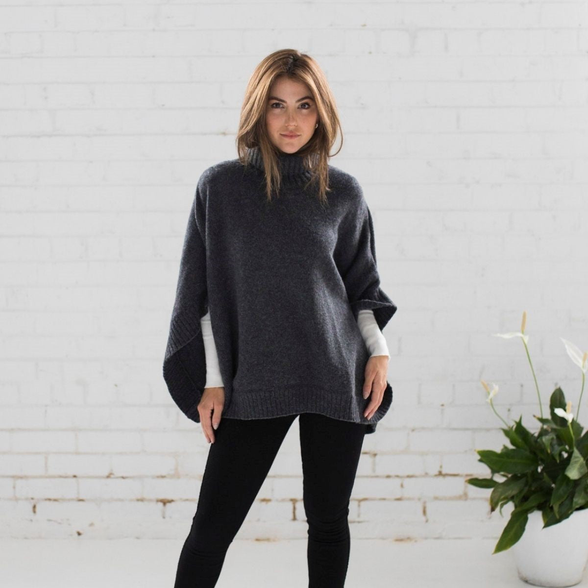 Lorna Charcoal Poncho