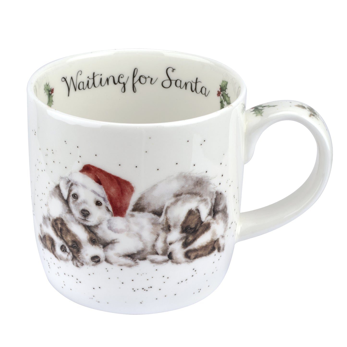 Royal Worcester Wrendale Puppies Waiting For Santa Mug