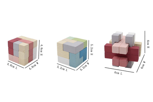 Calm & Breezy Wooden Brain Teaser 3D Puzzle Asst