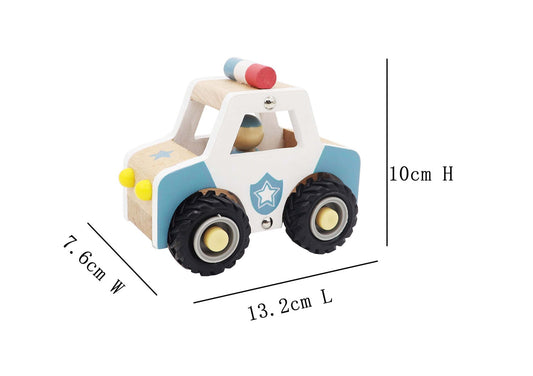 Calm & Breezy Police Car with Rubber Wheels